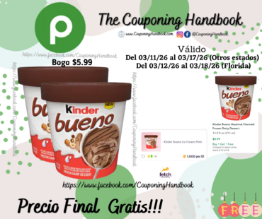 02 Kinder Bueno Hazelnut Flavored Frozen Dairy Dessert Gratis