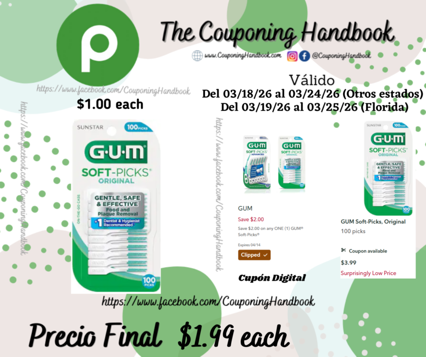 GUM Soft-Picks, Original 100 picks por $1.99