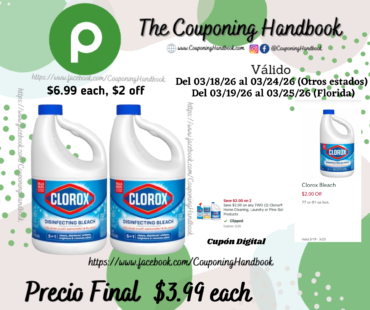 Clorox Disinfecting Bleach 2.53 qt por $3.99