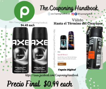 AXE 48-Hour Deodorant Body Spray, Black, 4 OZ por $0.99