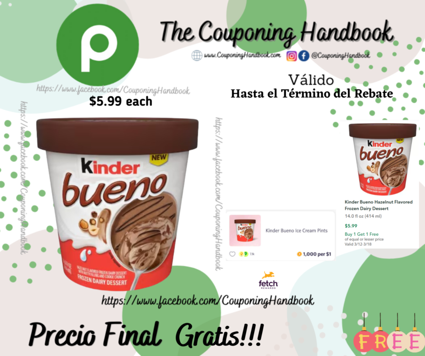 Kinder Bueno Hazelnut Flavored Frozen Dairy Dessert Gratis