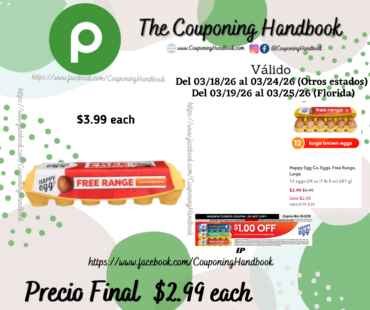 Happy Egg Co. Eggs, Free Range, Large 12 eggs por $2.99