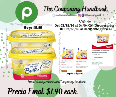 I Can’t Believe It’s Not Butter! NutriRich Original Spread por $1.40