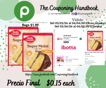 Betty Crocker Super Moist Yellow Cake Mix por $0.15