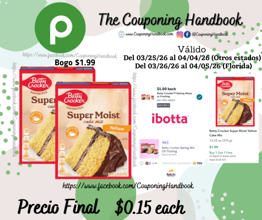 Betty Crocker Super Moist Yellow Cake Mix por $0.15