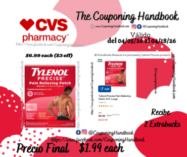 Tylenol Precise Pain Relieving Patch, 2CT, Large por $1.99