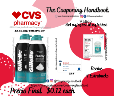 Gillette Foamy Sensitive Shave Foam, 11 OZ por $0.12