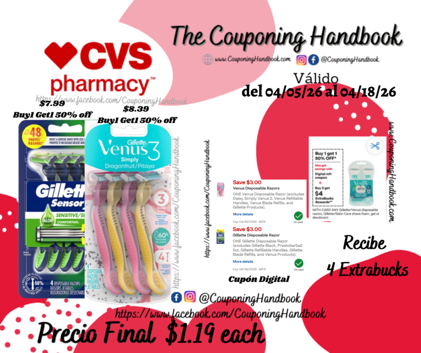 Gillette Disposable por $1.19