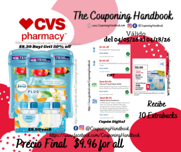 03 desodorantes secret y 01 febreze plug por $9.96