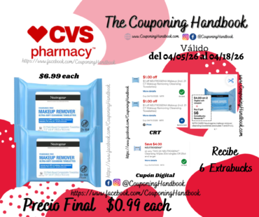 Neutrogena Makeup Remover Cleansing Towelettes, 25CT por $0.99