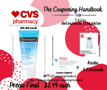 Neutrogena Hydro Boost Fragrance Free Foaming Face Wash, 5 fl. oz por $2.49