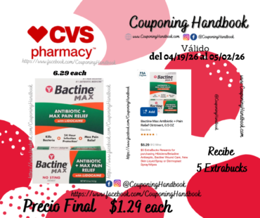 Bactine Max Antibiotic + Pain Relief Ointment, 0.5 OZ por $1.29