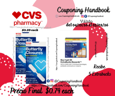 CVS Self-Adhesive Butterfly Closures por $0.79