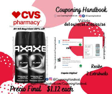 Axe Deodorant & Body Spray, Black, 2.9 OZ por $1.12