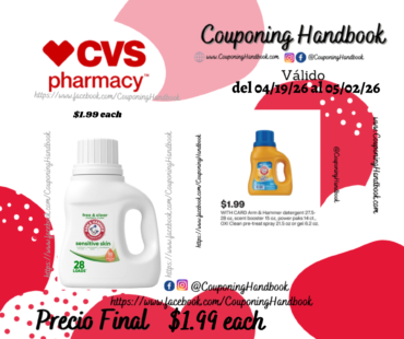 Arm & Hammer Sensitive Skin Liquid Laundry Detergent, Free & Clear, 28 Loads, 28 oz por $1.99