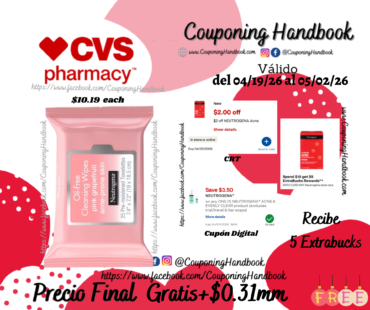 Neutrogena Oil-Free Cleansing Wipes Pink Grapefruit, 25/Pack Gratis