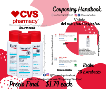 Eucerin Intensive Repair Very Dry Skin Lotion, 5 OZ por $1.79