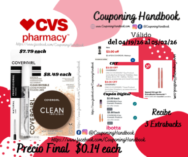 Productos Covergirl por $0.14