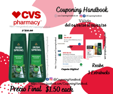 Irish Spring Body Wash, 20 OZ por $1.50