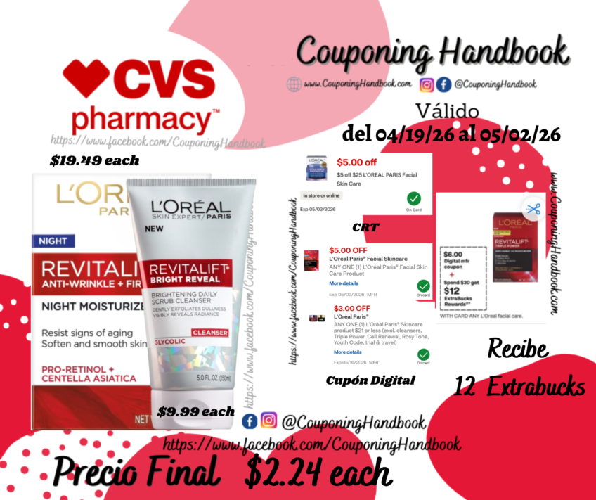 Productos L’Oreal por $2.24