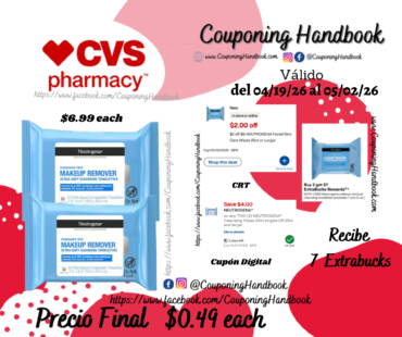 Neutrogena Makeup Remover Cleansing Towelettes, 25CT por $0.49