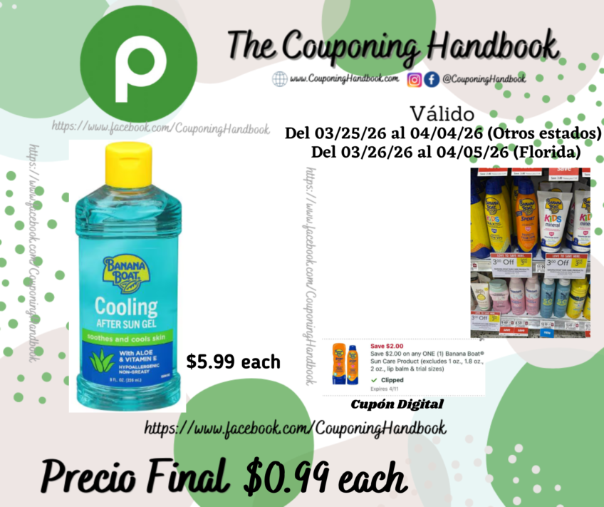 Banana Boat After Sun Gel, Cooling por $0.99