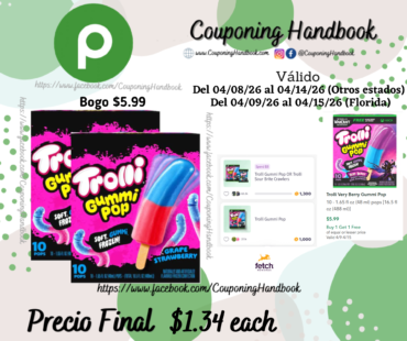 Trolli Grape Strawberry Gummi Pop por $1.34