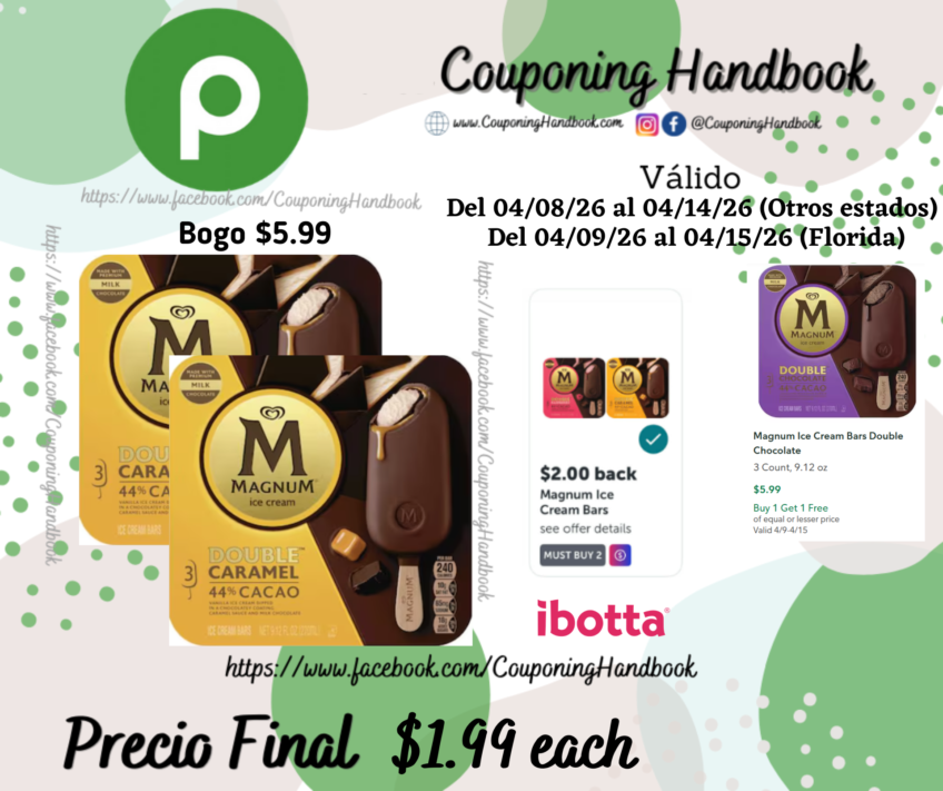 Magnum Ice Cream Bars Double Caramel por $1.99