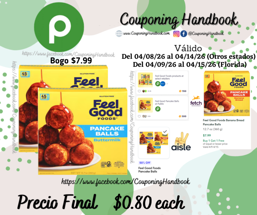 Feel Good Foods Buttermilk Pancake Balls por $0.80