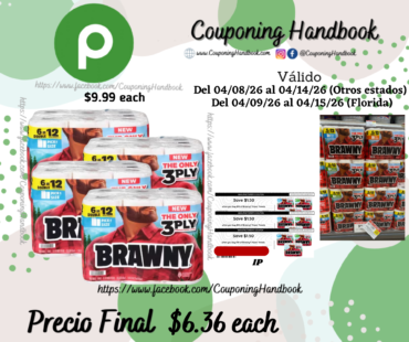 Brawny Pick-A-Size White 3-Ply Double Rolls Paper Towels por $6.36