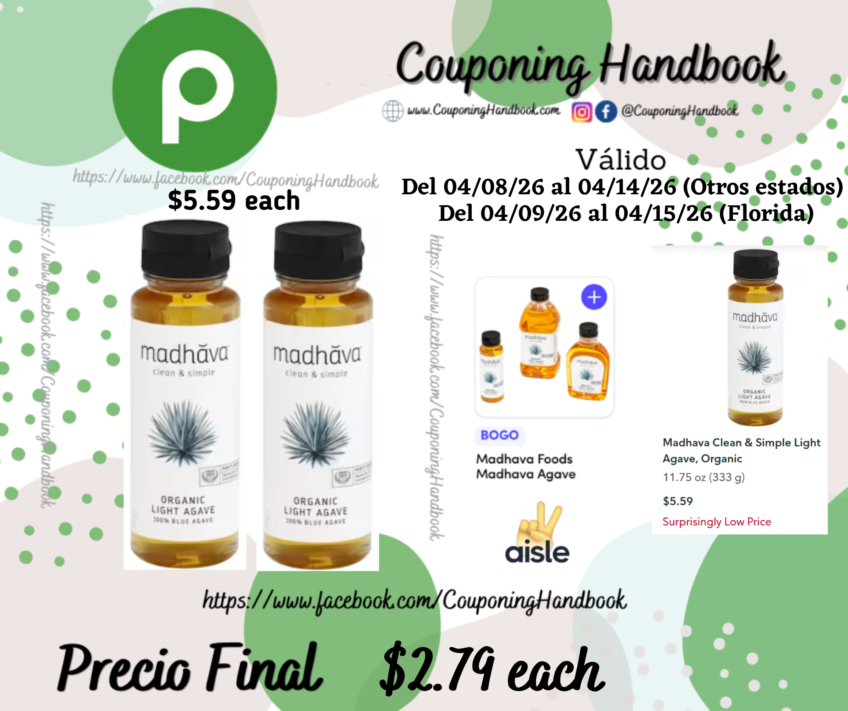 Madhava Clean & Simple Light Agave, Organic por $2.79