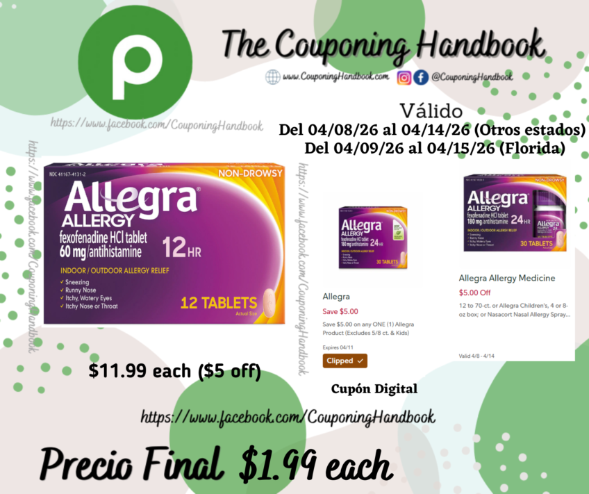 Allegra Allergy Relief, Indoor/Outdoor, 60 mg, Tablets 12 tablets por $1.99