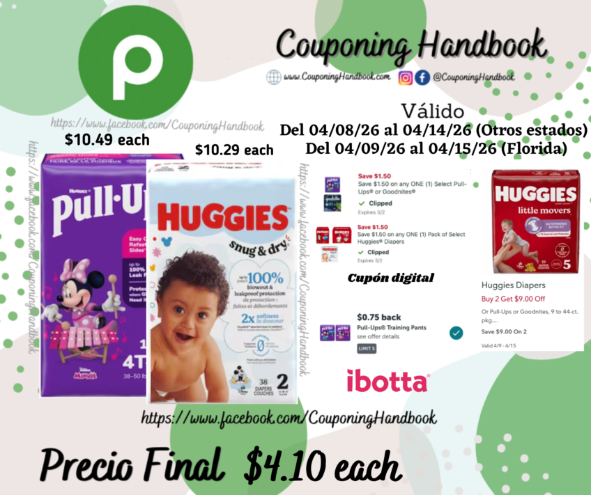 Productos Huggies por $4.10