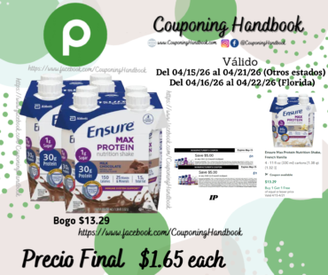 Ensure Max Protein Nutrition Shake, Milk Chocolate por $1.65