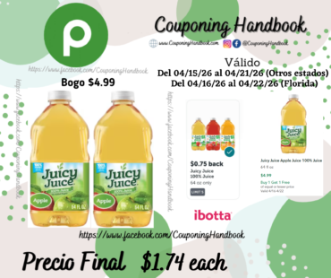 Juicy Juice Apple Juice 100% Juice 64 fl oz por $1.74