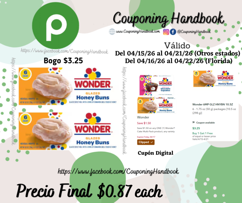 Wonder 6MP GLZ HNYBN 10.5Z por $0.87