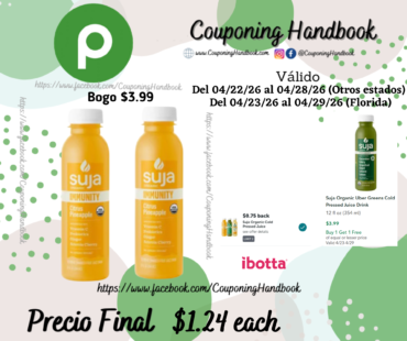 Suja Organic Immunity Citrus Pineapple Cold Pressed Juice Drink 12 fl oz por $1.24