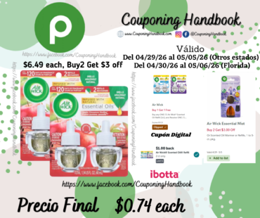 Air Wick Essential Oils Scented Oil Refills por $0.74