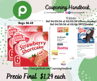 Good Humor Frozen Dairy Dessert Bars por $1.29