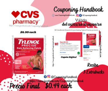 Tylenol Precise Pain Relieving Patch, 2CT, Large por $0.49