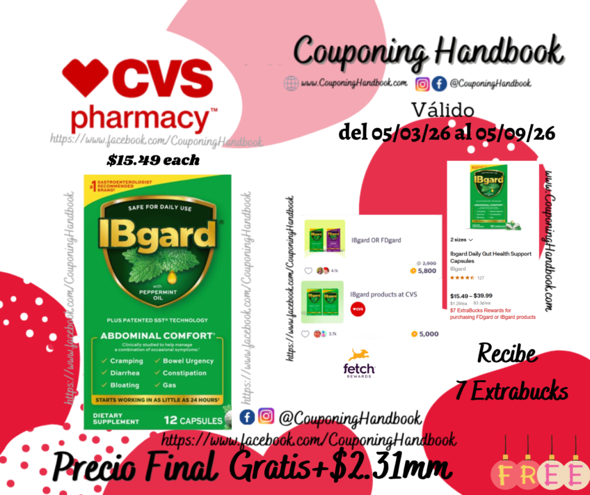 Ibgard Daily Gut Health Support Capsules, 12 CT Gratis