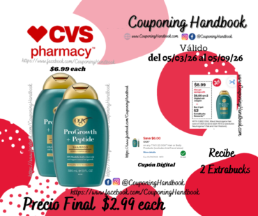 OGX ProGrowth + Peptide Shampoo, 13 OZ por $2.99