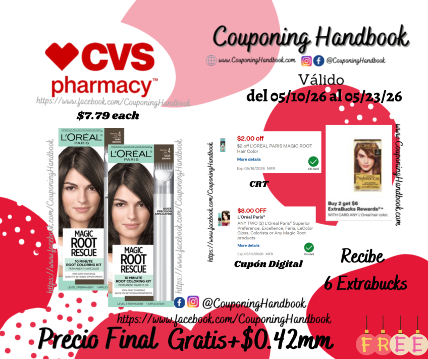 02 L’Oreal Paris Magic Root Rescue 10 Minute Root Hair Coloring Kit Gratis