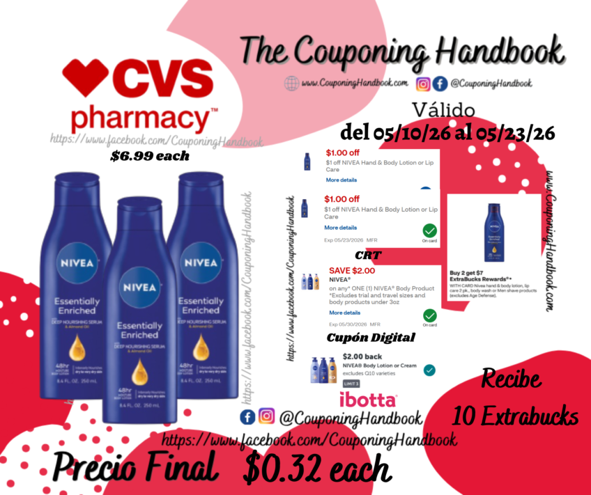 NIVEA Essentially Enriched Body Lotion, 8.4 OZ por $0.32