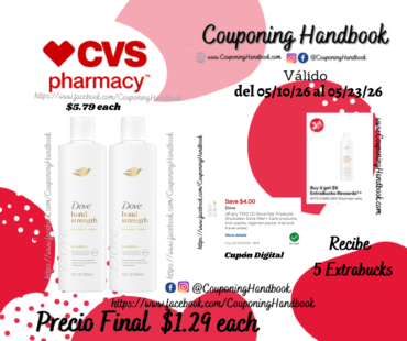 Dove Shampoo/conditioner 12 OZ por $1.29