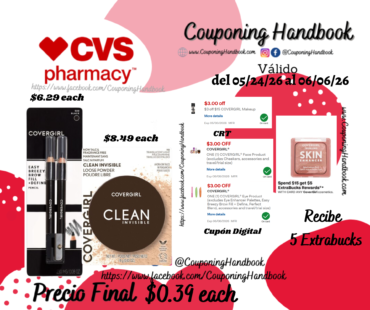 Productos Covergirl por $0.39