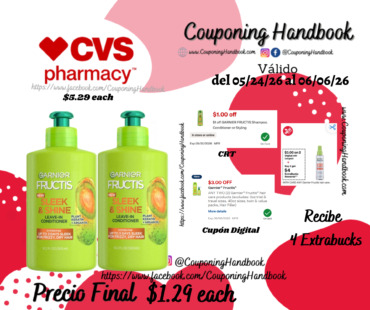 Garnier Fructis Sleek & Shine Leave-In Conditioner, 10.2 OZ por $1.29