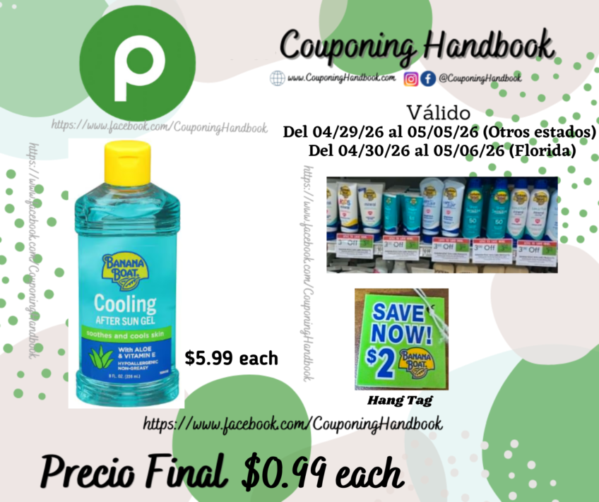 Banana Boat After Sun Gel, Cooling por $0.99