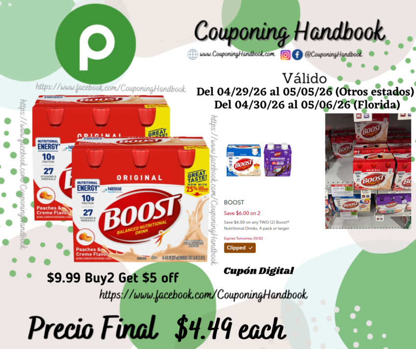 Boost Balanced Nutritional Drink Original por $4.49
