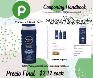 Nivea Men Body Wash por $2.12